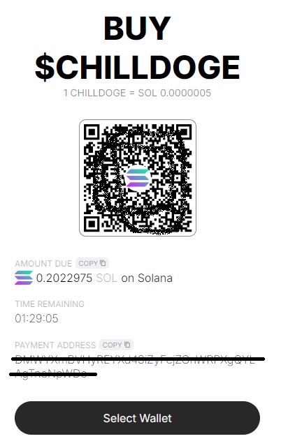 5. Click select wallet
